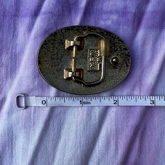 Eagle with Flowers Belt Buckle - Picture 2 of 2